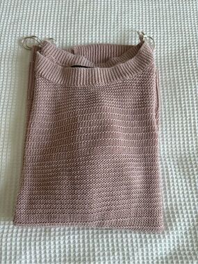 Tahari Mauve Knit Crewneck Sweater